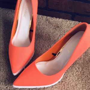 Bright Orange heels